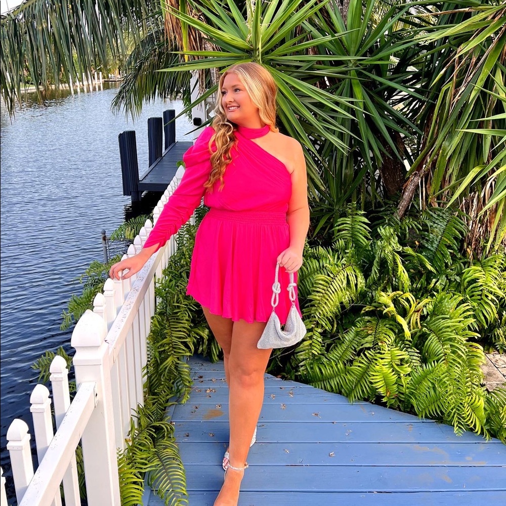 Hot pink dress